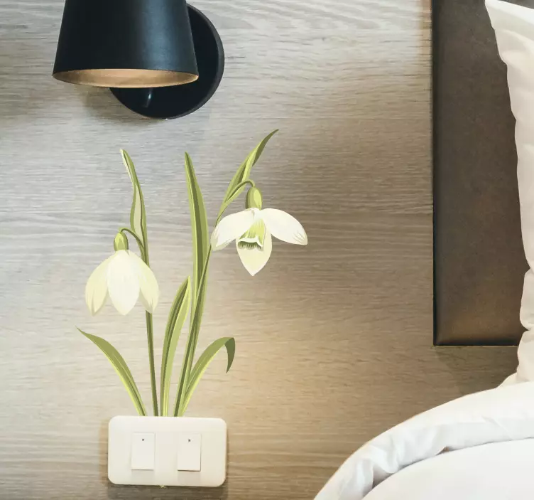 Snieguolės augalų gėlių sienos lipdukas - „Tenstickers“