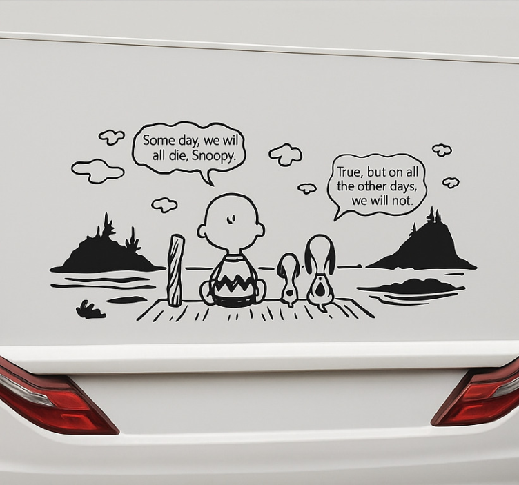 Snoopy ir charlie lake karavano lipdukas - „Tenstickers“