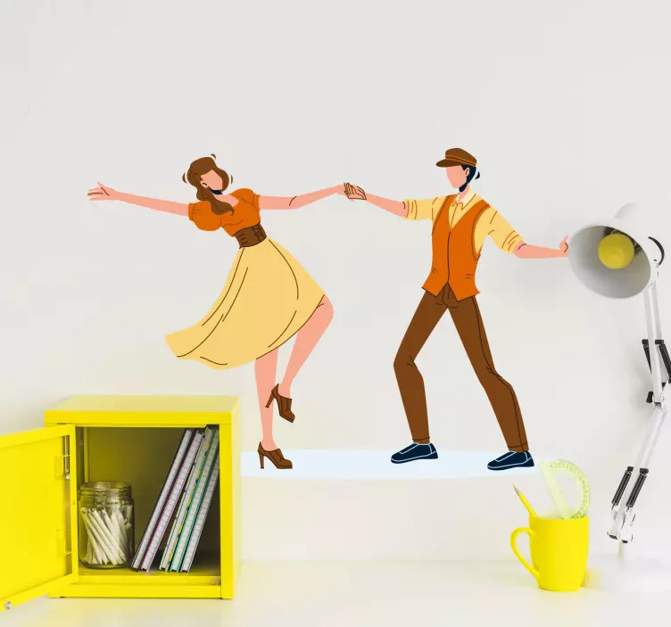 šokių aistros nešiojamojo kompiuterio animuotasis paveiksliukas - „Tenstickers“