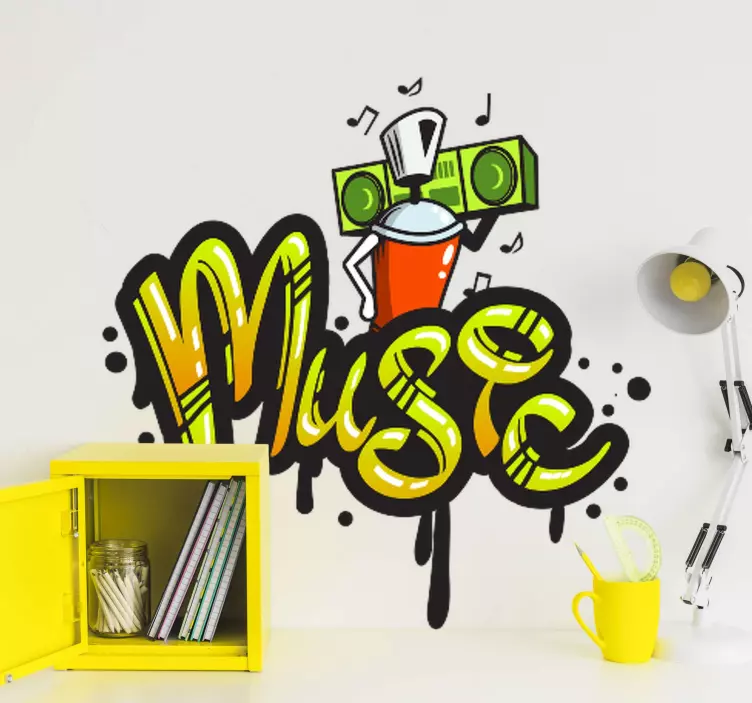 Spalvinga muzikos tema gyvūnų lipdukas - „Tenstickers“