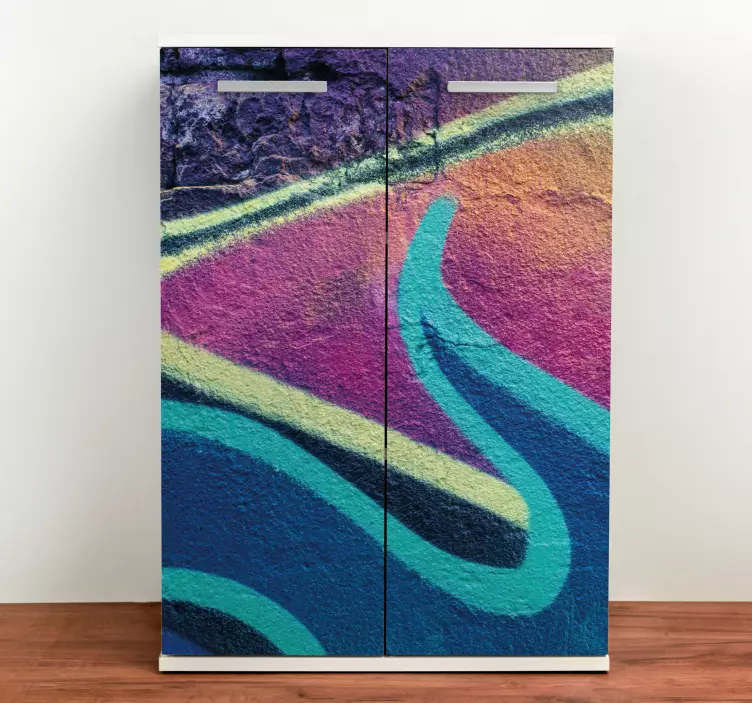 Spalvingas bangų dizainas baldų lipdukas - „Tenstickers“