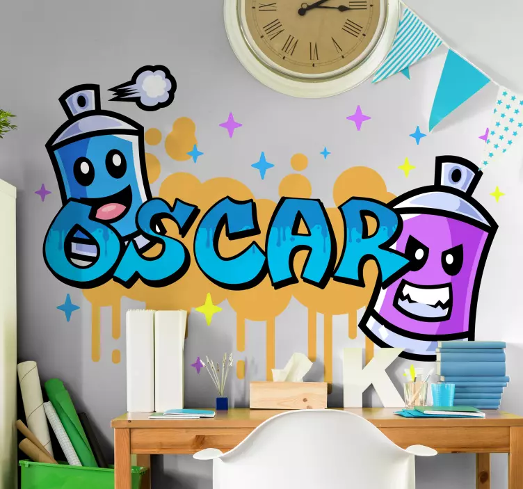 Spalvingas grafiti miesto lipdukas - „Tenstickers“