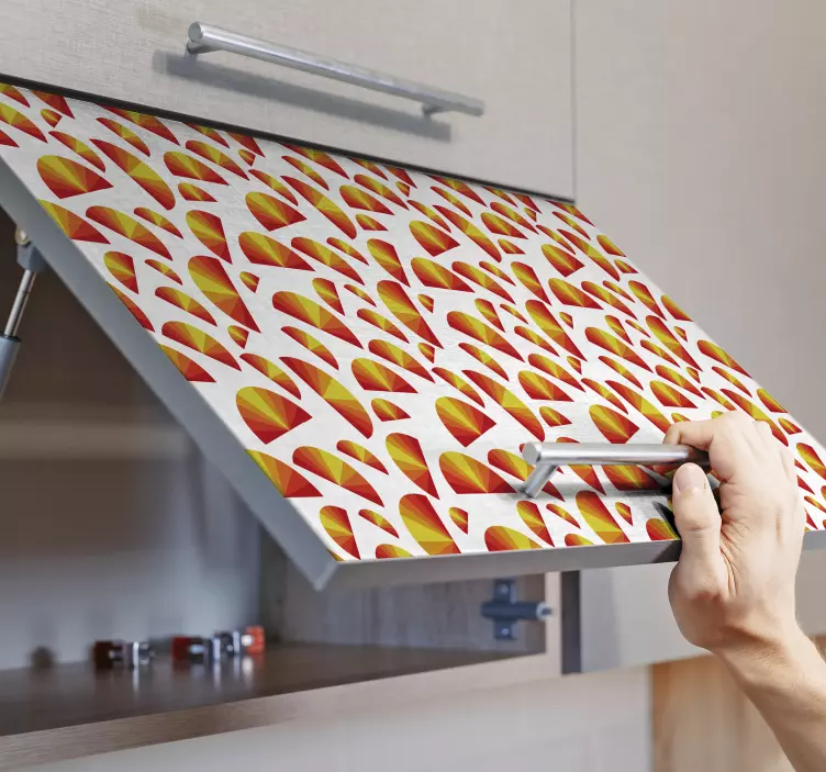 Spalvingas širdies raštas meilės lipdukas - „Tenstickers“