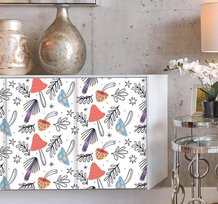 Spalvingi gamtos raštai baldų lipdukas - „Tenstickers“