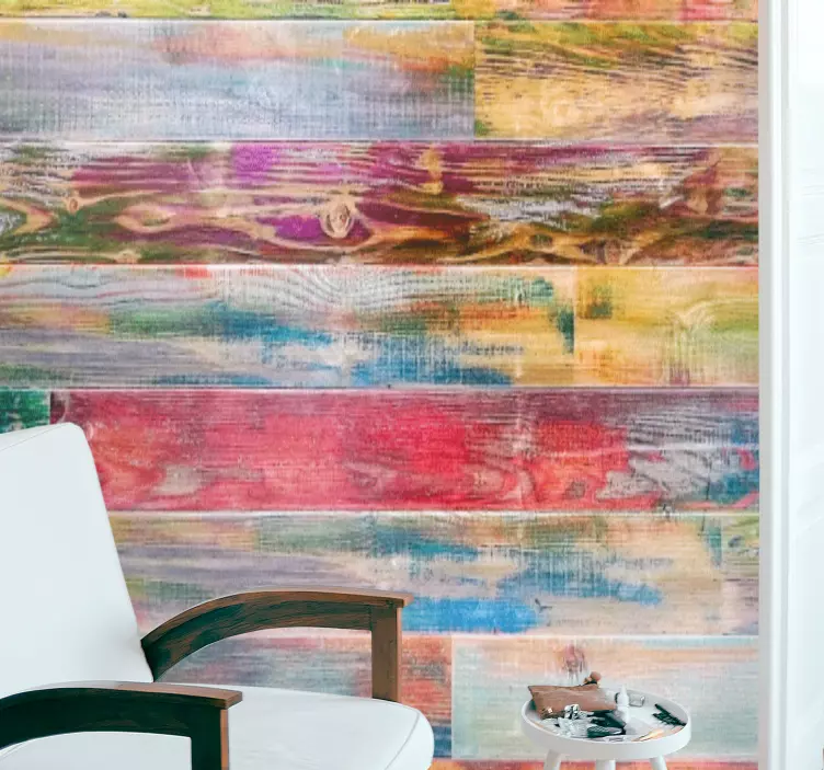 Spalvingos medinės juostelės gyvūnų lipdukas - „Tenstickers“