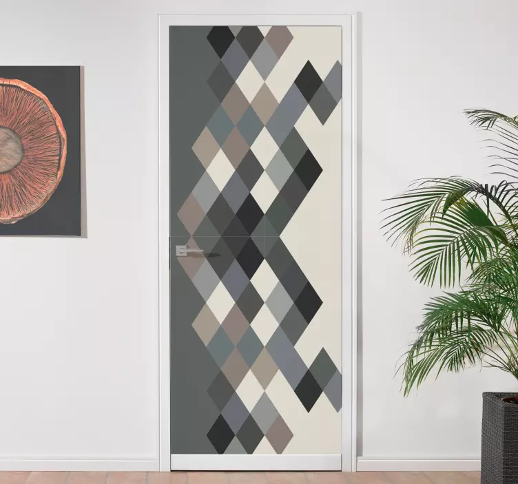 Spalvos atspalviai spalva blokuoja durų lipduką - „Tenstickers“