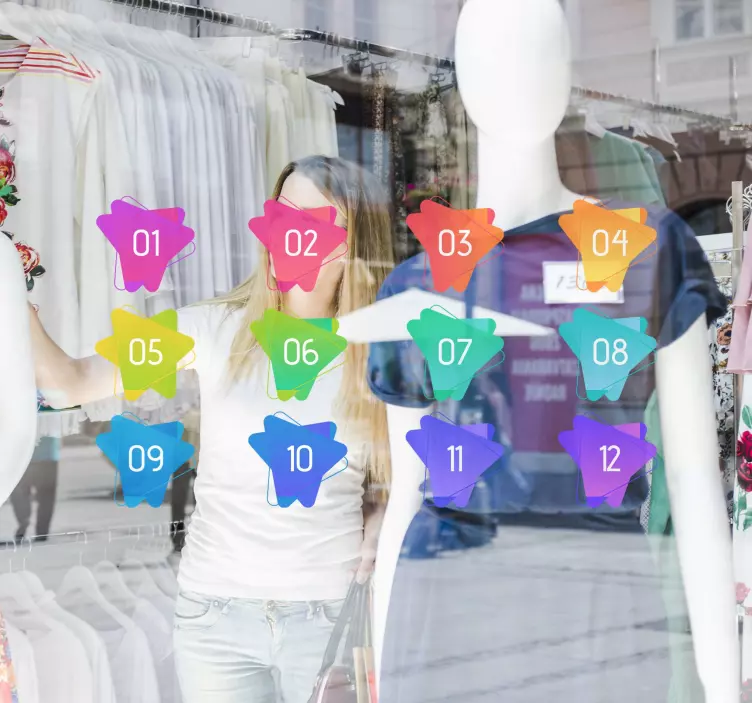 Stilingas strėlės kulkos taškų skaičių lipdukas - „Tenstickers“