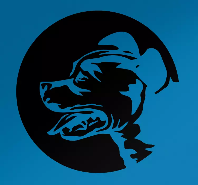 Stilizuotas šuns profilis lipdukas - „Tenstickers“