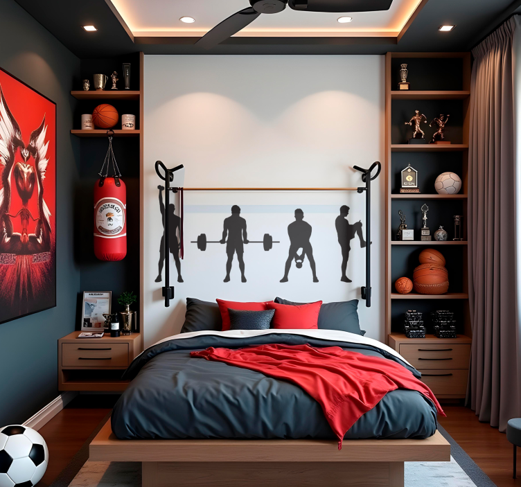 Stiprių vyrų fitnesas sporto lipdukas - „Tenstickers“