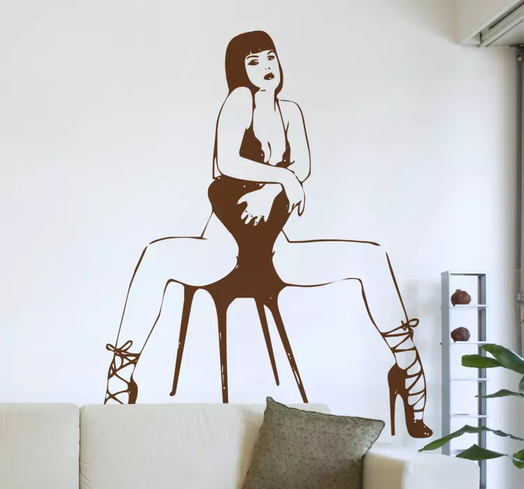 Striptizo ant kėdės lipdukas - „Tenstickers“