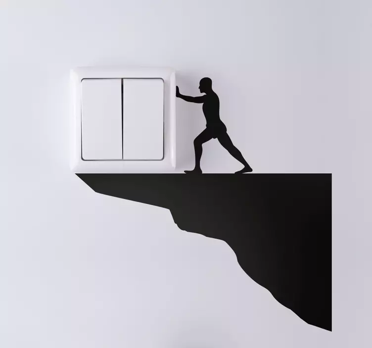 Stumiančio žmogaus silueto lipdukas - „Tenstickers“