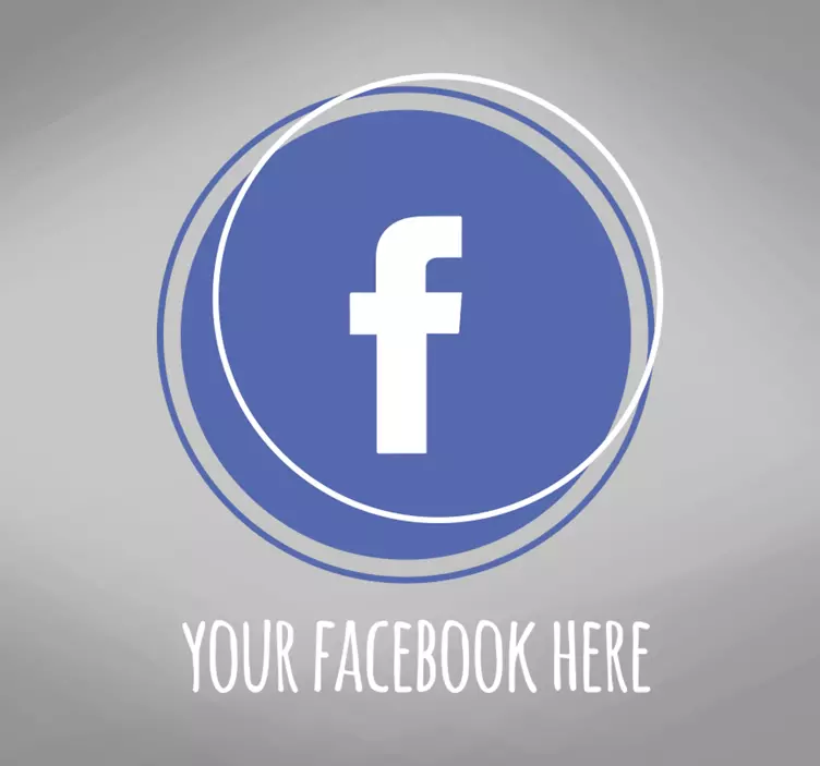 Suasmenintas apskritimo facebook lango lipdukas - „Tenstickers“