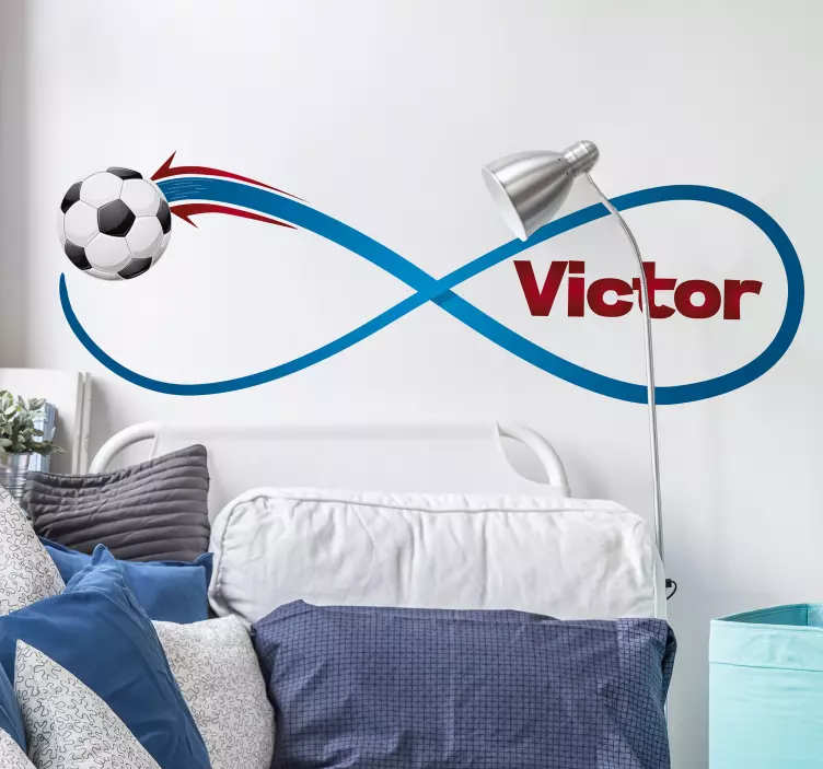 Suasmenintas begalybės futbolo lipdukas - „Tenstickers“