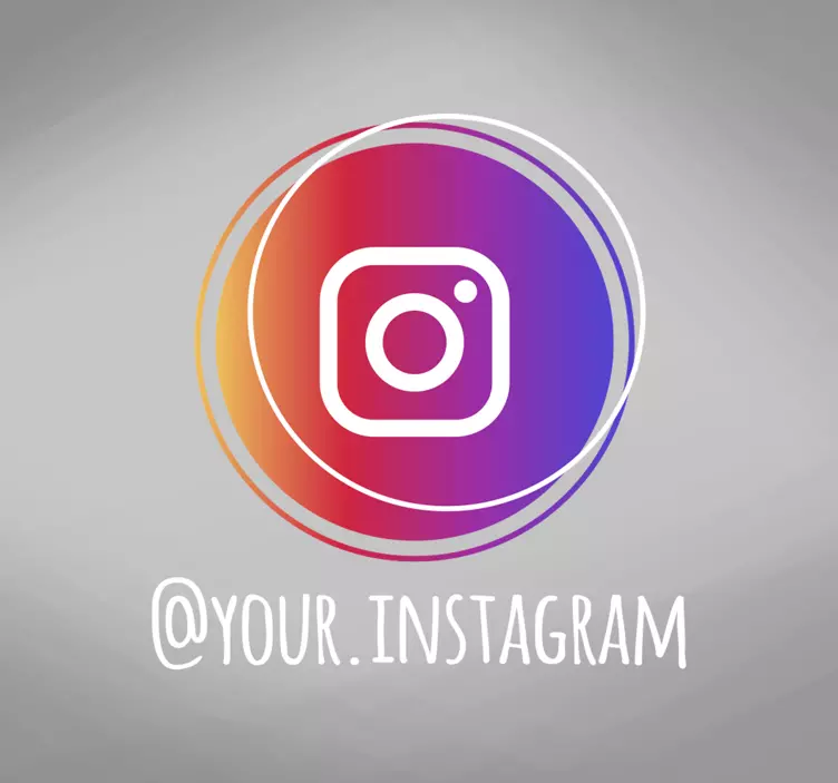 Suasmenintas instagram piktogramos lango lipdukas - „Tenstickers“