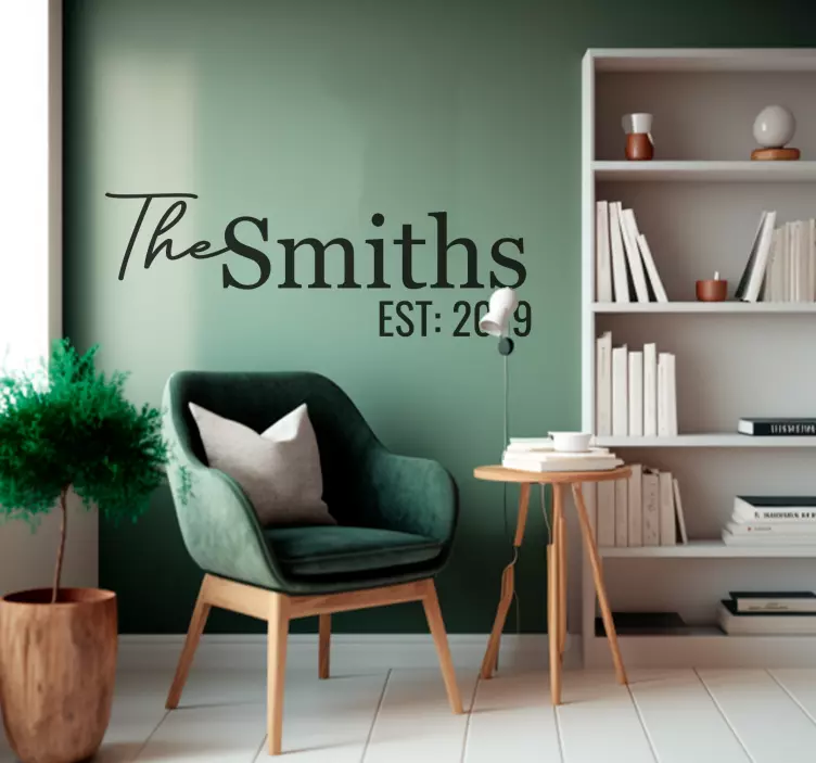 šeimos vardo pasirinktinis lipdukas - „Tenstickers“