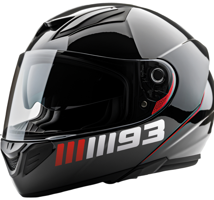 Suasmenintas skaičių dizainas motociklo lipdukas - „Tenstickers“