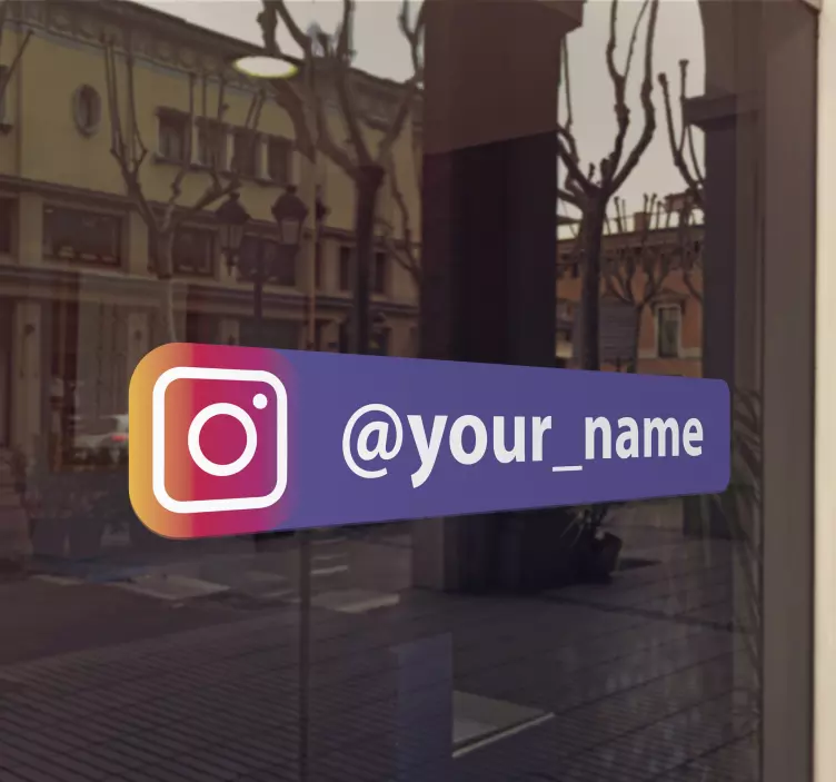 Suasmenintas violetinis instagram logotipo vinilo ženklas - „Tenstickers“