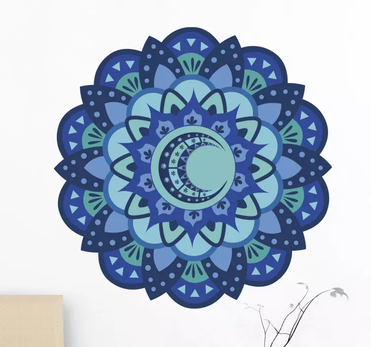 Sudėtinga botaninė mandala gamtos lipdukas - „Tenstickers“
