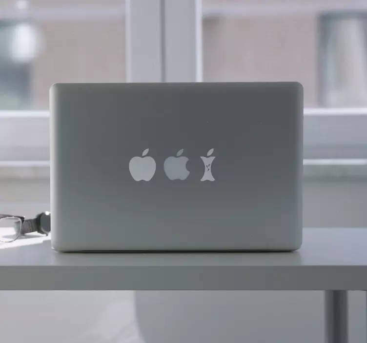 Sukramtytas obuolių vaisių nešiojamojo kompiuterio lipdukas - „Tenstickers“