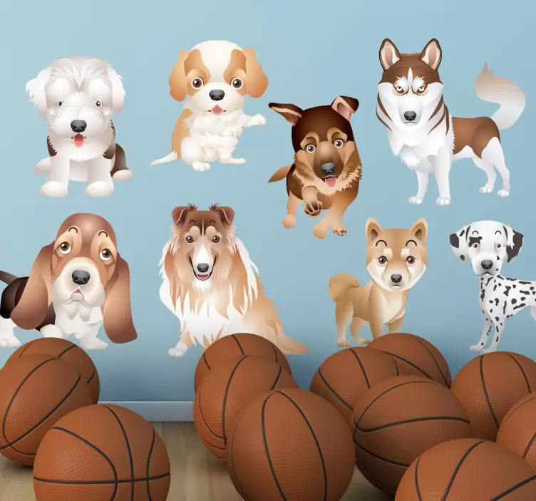 šuniukų klubo lipdukų kolekcija - „Tenstickers“