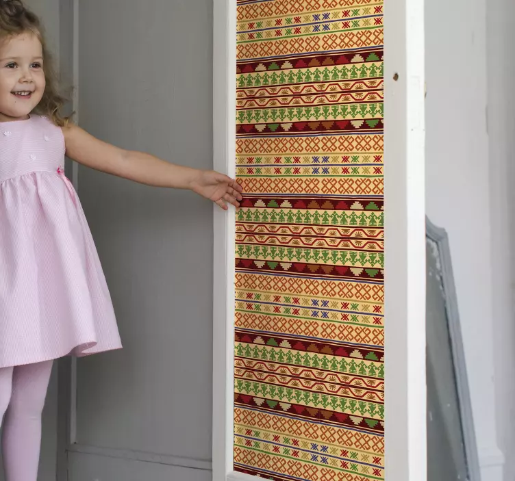 šventiniai geometriniai motyvai durų lipdukas - „Tenstickers“