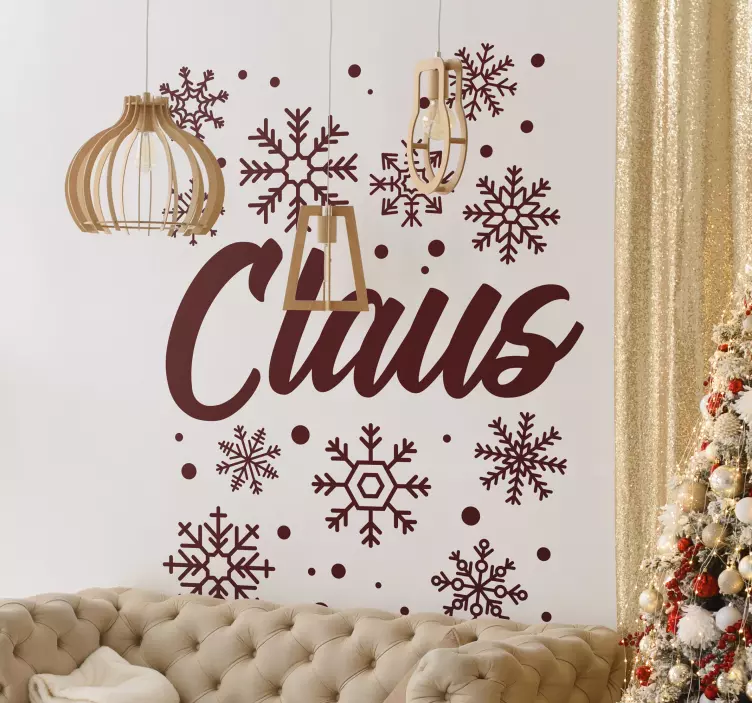 šventinis žiemos dizainas kalėdinės sienų lipdukas - „Tenstickers“