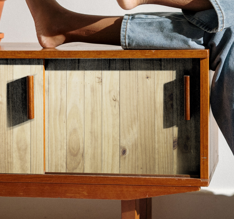 šviesaus medžio baldo lipdukas - „Tenstickers“