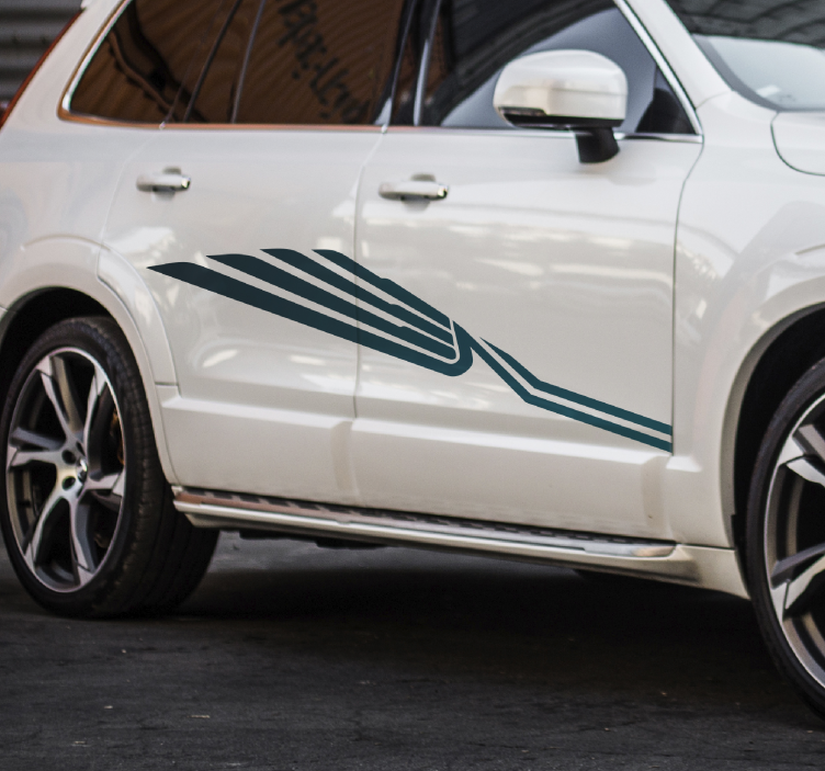 šviesiai mėlynos spalvos lenktynių juostos lipdukas - „Tenstickers“