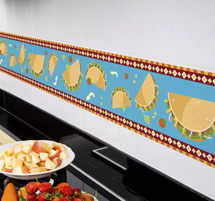 „tacos art“ maisto sienos animuotasis paveiksliukas - „Tenstickers“