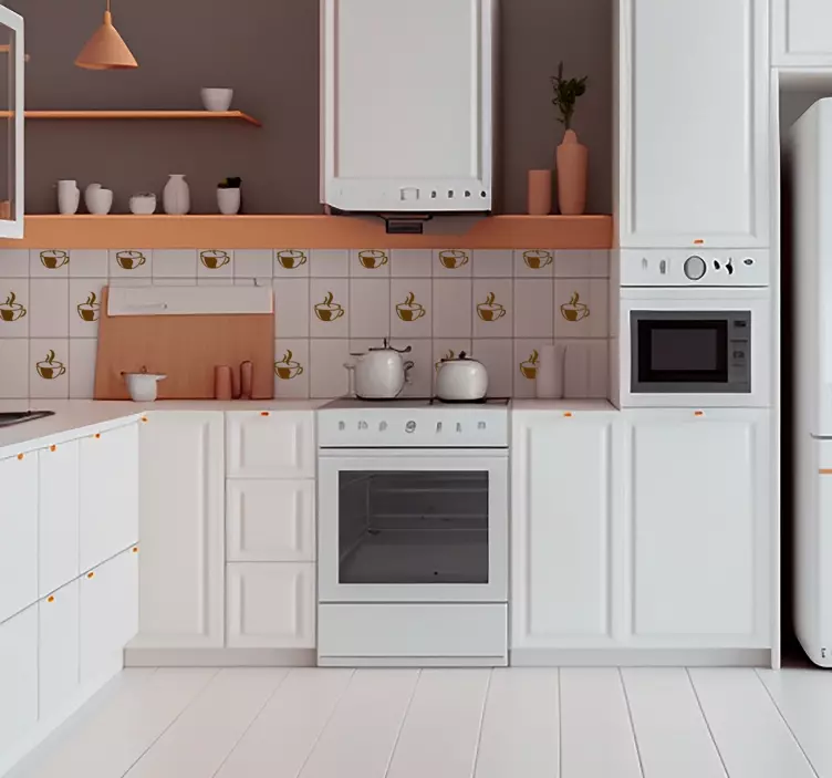 Taurės kavos gėrimų lipdukas - „Tenstickers“