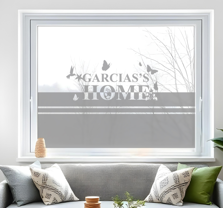 Tekstas su augalais lipdukas ant stiklo - „Tenstickers“