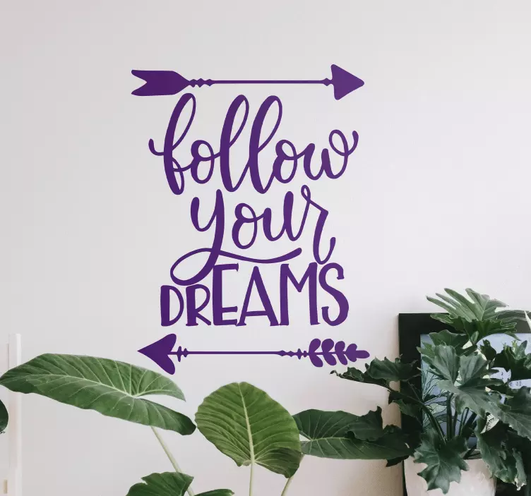 Tekstinis sienų lipdukas Įkvepianti rodyklės citata - „Tenstickers“