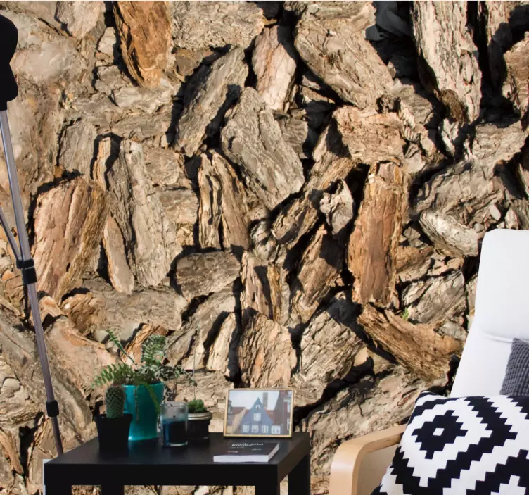 Tekstūruotas žievės fonas lipdukas svetainei - „Tenstickers“