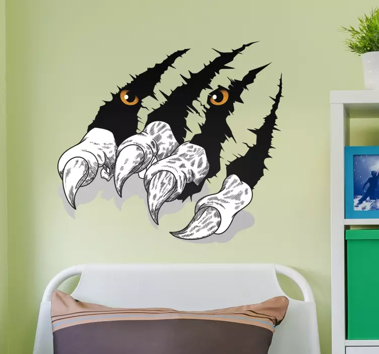 Tigro nagų automobilio animuotasis paveiksliukas - „Tenstickers“