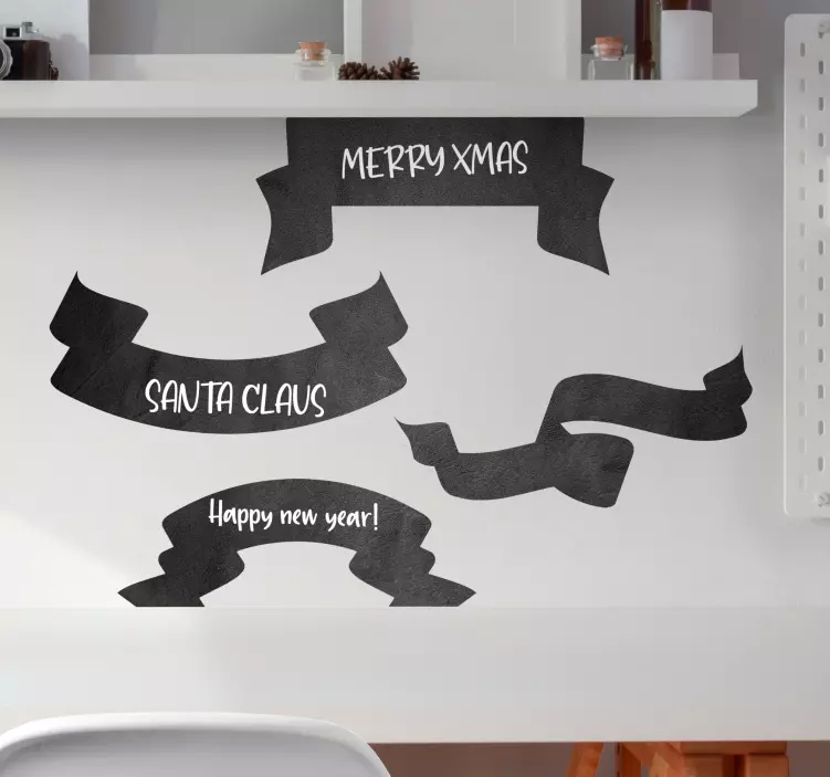 Tikroviškas etiketės dizaino kalėdinis lipdukas - „Tenstickers“