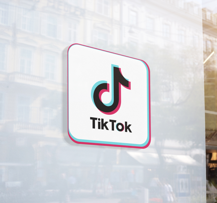Tiktok logotipo lango vinilo lipdukas - „Tenstickers“