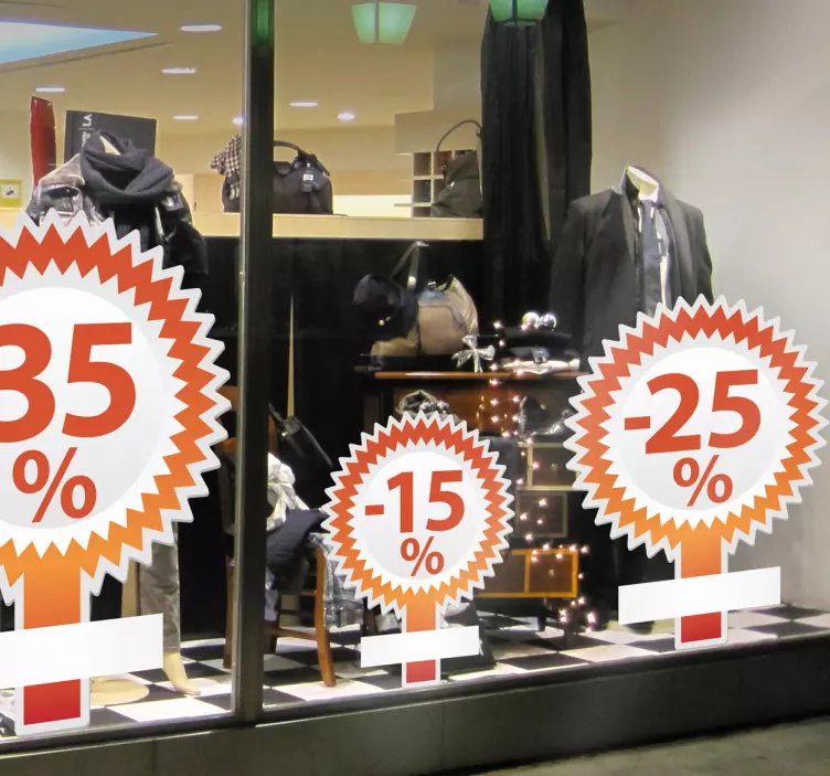 Tinkinamas reklaminių nuolaidų lipdukas - „Tenstickers“