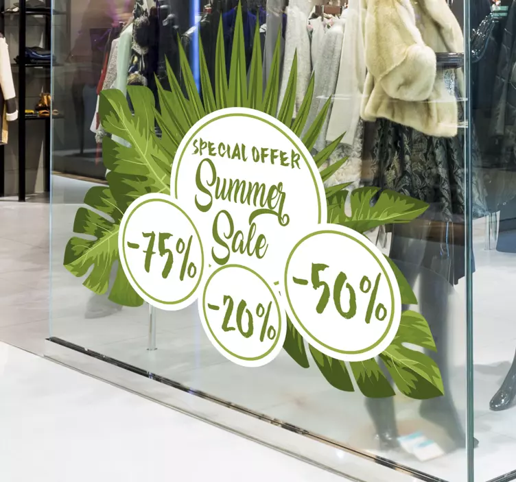 Tropinės vasaros išpardavimas išpardavimo lipdukai - „Tenstickers“