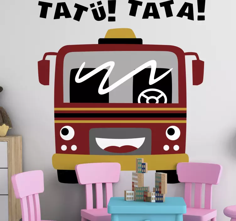Ugniagesio tatü tata vaikų miegamojo lipdukas - „Tenstickers“