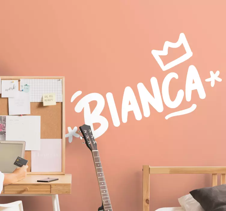 Užsakomojo pavadinimo karūna lipdukas paaugliui - „Tenstickers“