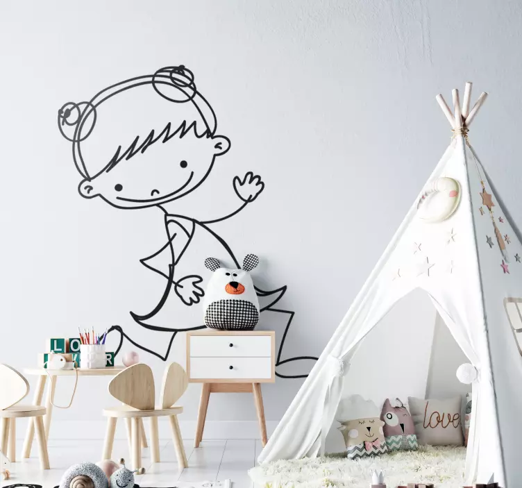 Vaikščiojančios mergaitės lipdukas - „Tenstickers“