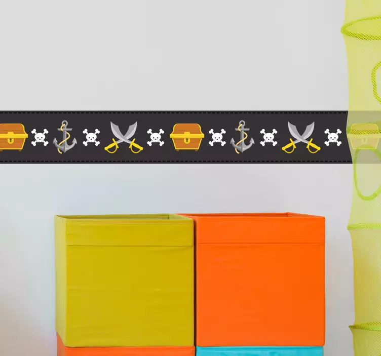 Vaikų sienos su piratų vėliavos sienų dekoru - „Tenstickers“