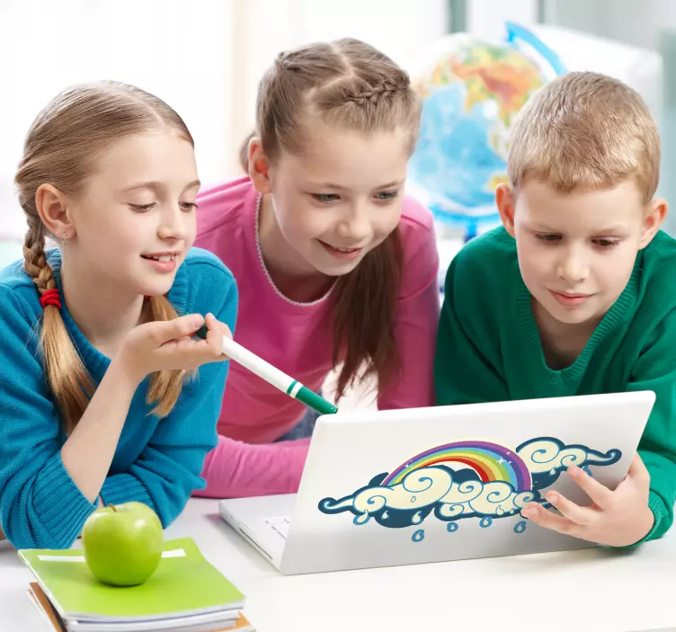 Vaivorykštės nešiojamojo kompiuterio lipdukas - „Tenstickers“