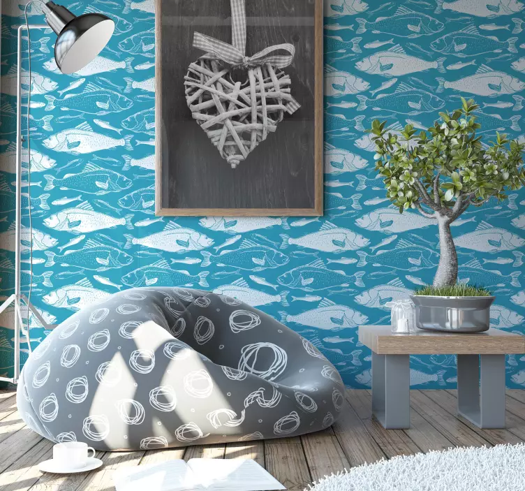 Vandens žuvų raštas žuvies lipdukas - „Tenstickers“