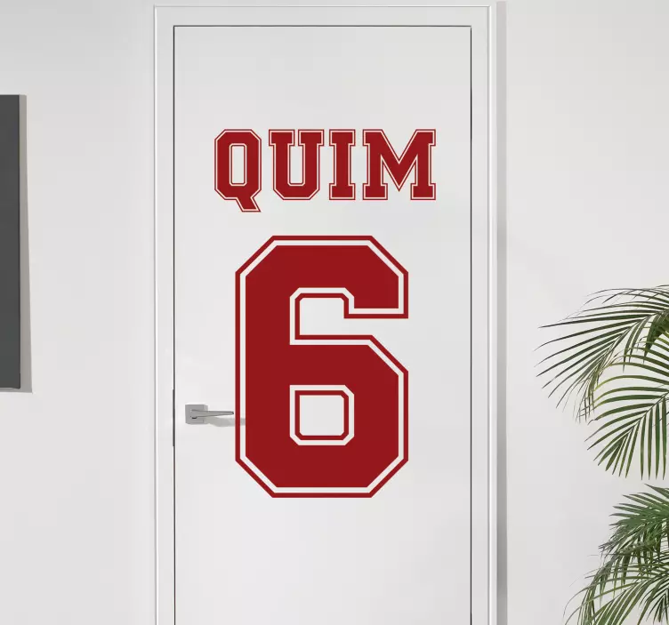 Vardo ir numerio durų lipdukas - „Tenstickers“