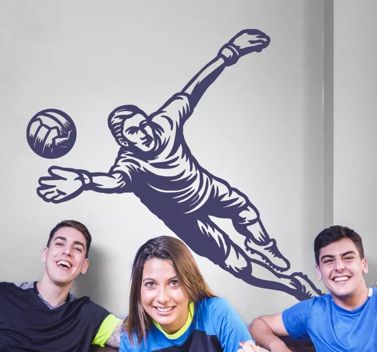 Vartininko šuolis futbolo lipdukas - „Tenstickers“