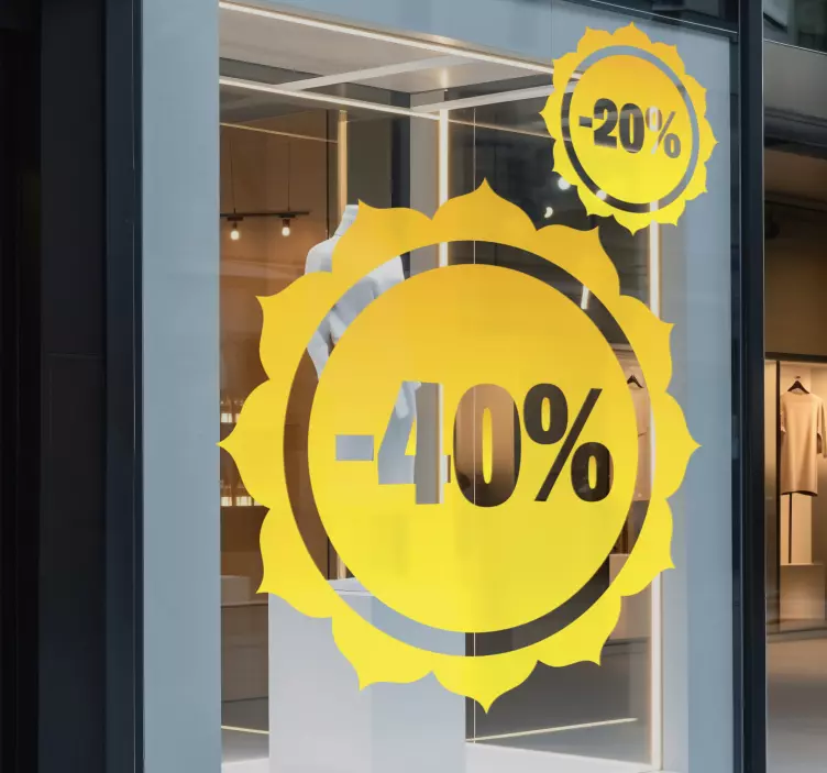 Vasaros saulės nuolaida verslo pardavimo lipdukai - „Tenstickers“