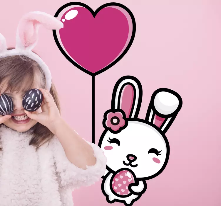 Velykinis zuikis mielas animacinis filmukas su kiaušinių lipduku - „Tenstickers“