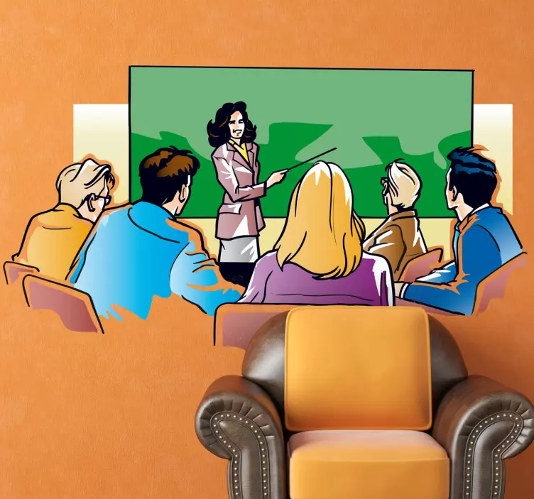 Verslo pristatymo scena gyvūnų lipdukas - „Tenstickers“