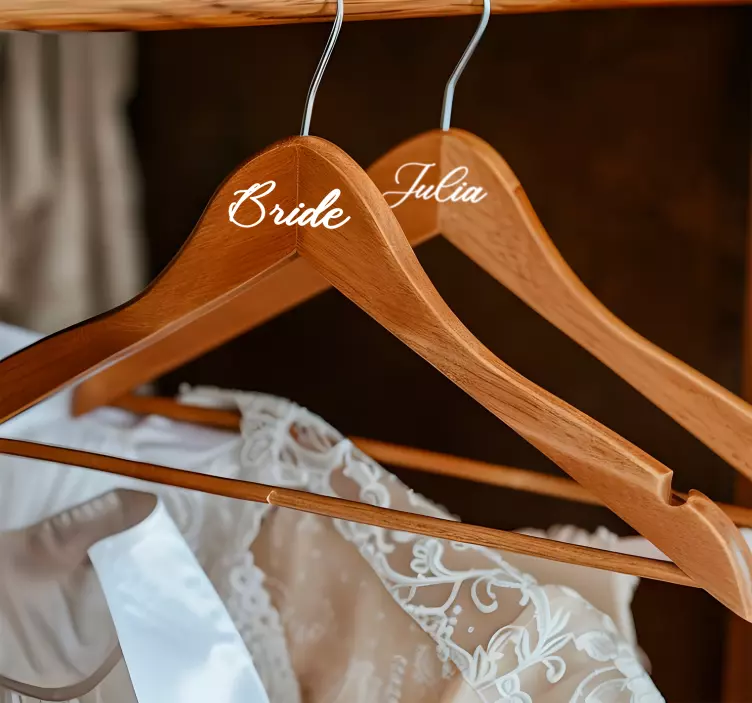 Vestuvių kabykla asmeninis lipdukas sienas - „Tenstickers“